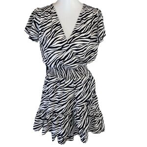 MICHAEL Michael Kors Black & White Striped Dress Size Small NWT